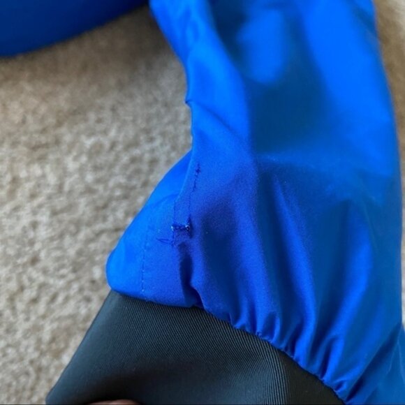 FOOTJOY FJ Dryjoys Lined Full Zip Golf Windbreaker Rain Jacket Mens M BlueBlack - Picture 3 of 5